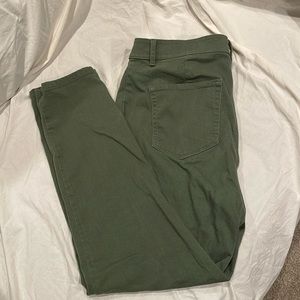 Loft olive skinnies